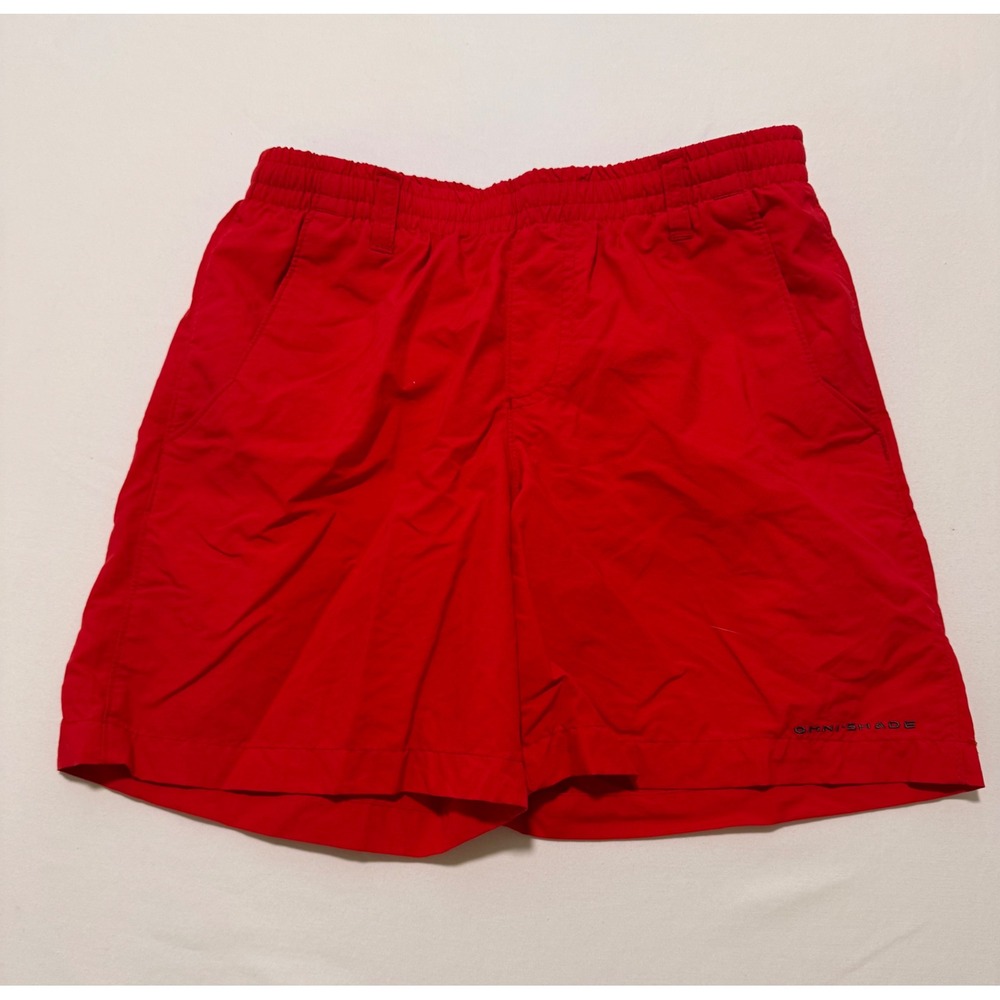 Columbia PFG Kids Red Backcast Water Shorts Omni-Shade AB4668 Size M